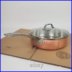 Viking 3 Ply Copper Alloy Core And Stainless Pot Skillet Set with Lids 5qt 3qt 8