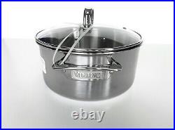 Viking 3-ply Stainless Steel Soup Pot With Glass Lid, 4qt/3.8l