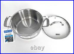 Viking 3-ply Stainless Steel Soup Pot With Glass Lid, 4qt/3.8l