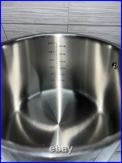 Viking 3 ply Stock Pot with Strainer 8 QT 7.6L 18/8 Stainless Steel Aluminum Core Viking 3 ply Stock Pot with Strainer 8 QT 7.6L 18/8 Stainless Steel Aluminum Core