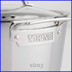 Viking 4013-3003N Contemporary 3-Ply Stainless Steel Soup Pot 3.4 quart Silver