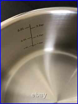 Viking 4 qt. /3.8L Soup Pot 3-Ply 18/8 Stainless Steel 1050 Alloy Core HG674s