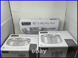 Viking 5-Ply Cookware Set, 5 Piece Stainless Steel