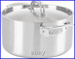 Viking 5-Ply Professional 6 Qt. Stock Pot withLid Satin Finish 4015-1006S USA