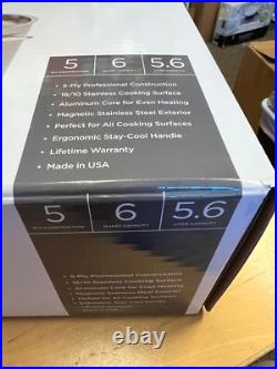 Viking 5-Ply Professional 6 Qt. Stock Pot withLid Satin Finish 4015-1006S USA