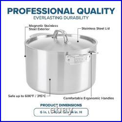 Viking 5-Ply Professional 8 Qt. Stock Pot withLid Satin Finish 4015-1008S -NEW