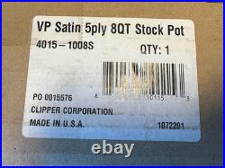 Viking 5-Ply Professional 8 Qt. Stock Pot withLid Satin Finish 4015-1008S -NEW