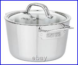 Viking Contemporary 3-Ply Stainless Steel 3.4 Qt Soup Pot with Lid