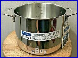 Viking Contemporary 3-Ply Stainless Steel Stockpot with Pasta Insert & Lid 8 Qt
