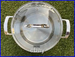 Viking Cookware Hammered Copper 8 Qt Stock Pot with Lid 3-ply Stainless Interior