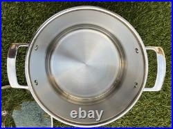 Viking Cookware Hammered Copper 8 Qt Stock Pot with Lid 3-ply Stainless Interior