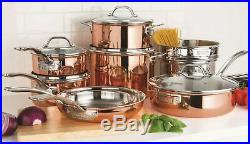 Viking Culinary 40571-9993C Copper Stainless Steel Cookware Set, 13 Piece