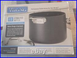 Viking Hard Anodized Nonstick 8 Qt Stock Pot with Lid Black new check pictures