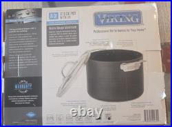 Viking Hard Anodized Nonstick 8 Qt Stock Pot with Lid Black new check pictures