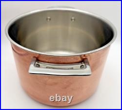 Viking Pro-Grade 8 Qt 3-Ply Copper Clad Stock Pot Stainless Interior + Glass Lid