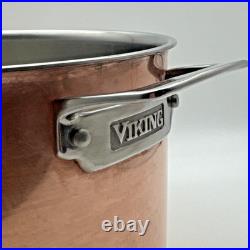 Viking Pro-Grade 8 Qt 3-Ply Copper Clad Stock Pot Stainless Interior + Glass Lid