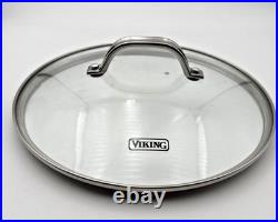 Viking Pro-Grade 8 Qt 3-Ply Copper Clad Stock Pot Stainless Interior + Glass Lid