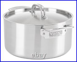 Viking Professional 5-Ply 6 Qt Stainless Steel Stock Pot with Lid NEW