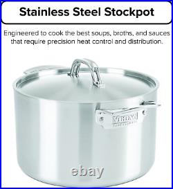 Viking Professional 5-Ply Stainless Steel Stockpot with Lid, 8 Quart