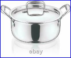 Vinod Platinum Triply Stainless Steel Saucepot With LID Induction Friendly