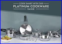 Vinod Platinum Triply Stainless Steel Tope Patila 10.5 Ltr 32 cm With Lid PTO32