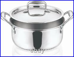 Vinod Triply Stainless Steel Sauce Pot/Biryani/Stock Pot 20cm 3 L Induction Base