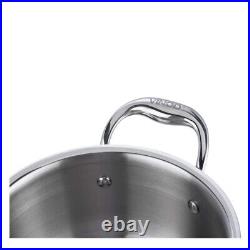 Vinod Triply Stainless Steel Sauce pot/Biryani Pot/Stock Pot/ 24 cm 5 L Cookware