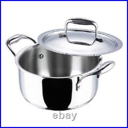 Vinod Triply Stainless Steel Saucepot/Biryani Pot/Stock Pot 22 cm 4 L Cookware