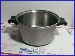 Vintage 4 QT Saladmaster stainless steel Dutch oven stock pot no lid USA