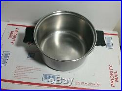 Vintage 4 QT Saladmaster stainless steel Dutch oven stock pot no lid USA
