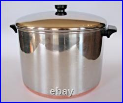 Vintage 82 Revere Ware 16 QT Covered Super Pot Rome NY Copper Bottom Vintage 82 Revere Ware 16 QT Covered Super Pot Rome NY Copper Bottom
