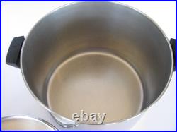 Vintage 82 Revere Ware 16 QT Covered Super Pot Rome NY Copper Bottom