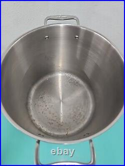 Vintage All-Clad Stockpot 20 QT 5 Gallon Stock Pot with Lid Estate NICE