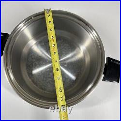 Vintage Americraft 6 Qt Stockpot Dutch Oven + Dome Lid Multi-Ply Stainless Steel