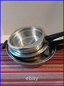 Vintage Amway Queen Cookware 17 Piece Set Multi-Ply 18/8 Stainless Steel USA