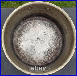 Vintage Copper Stock Pot With Lid 8.75in Diameter 4.5in Tall 6lbs