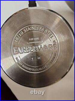 Vintage Farberware 1, 2, 3 & 8QT Stock Pots with Lids Stainless 18/10