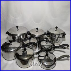Vintage Farberware Aluminum Bottom 18 Pc Set PLEASE READ DESCRIPTION