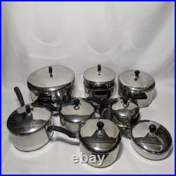 Vintage Farberware Aluminum Bottom 18 Pc Set PLEASE READ DESCRIPTION