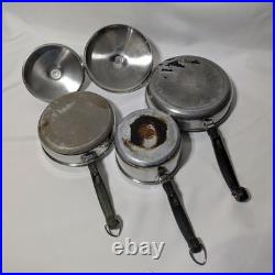 Vintage Farberware Aluminum Bottom 18 Pc Set PLEASE READ DESCRIPTION