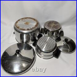 Vintage Farberware Aluminum Bottom 18 Pc Set PLEASE READ DESCRIPTION