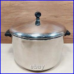 Vintage Farberware Aluminum Clad Stainless Steel 12 & 8 Qt Stock Pot Set USA