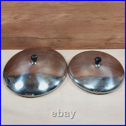 Vintage Farberware Aluminum Clad Stainless Steel 12 & 8 Qt Stock Pot Set USA