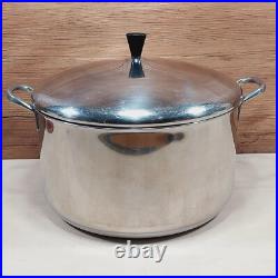 Vintage Farberware Aluminum Clad Stainless Steel 12 Qt & 8 Qt Stock Pot Set USA