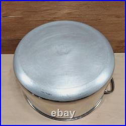 Vintage Farberware Aluminum Clad Stainless Steel 12 Qt & 8 Qt Stock Pot Set USA