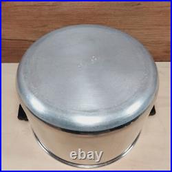 Vintage Farberware Aluminum Clad Stainless Steel 12 Qt & 8 Qt Stock Pot Set USA