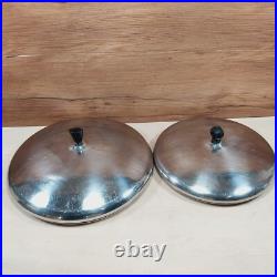 Vintage Farberware Aluminum Clad Stainless Steel 12 Qt & 8 Qt Stock Pot Set USA