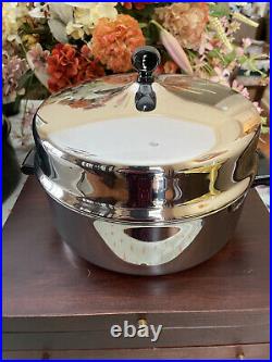 Vintage Farberware Aluminum Clad Stainless Steel 5 Qt Stock Pot With Dome lid NEW