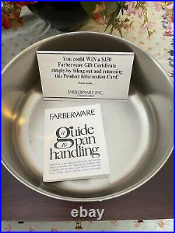 Vintage Farberware Aluminum Clad Stainless Steel 5 Qt Stock Pot With Dome lid NEW