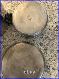 Vintage Farberware Pot 11-piece Set Aluminum Clad Stainless Steel